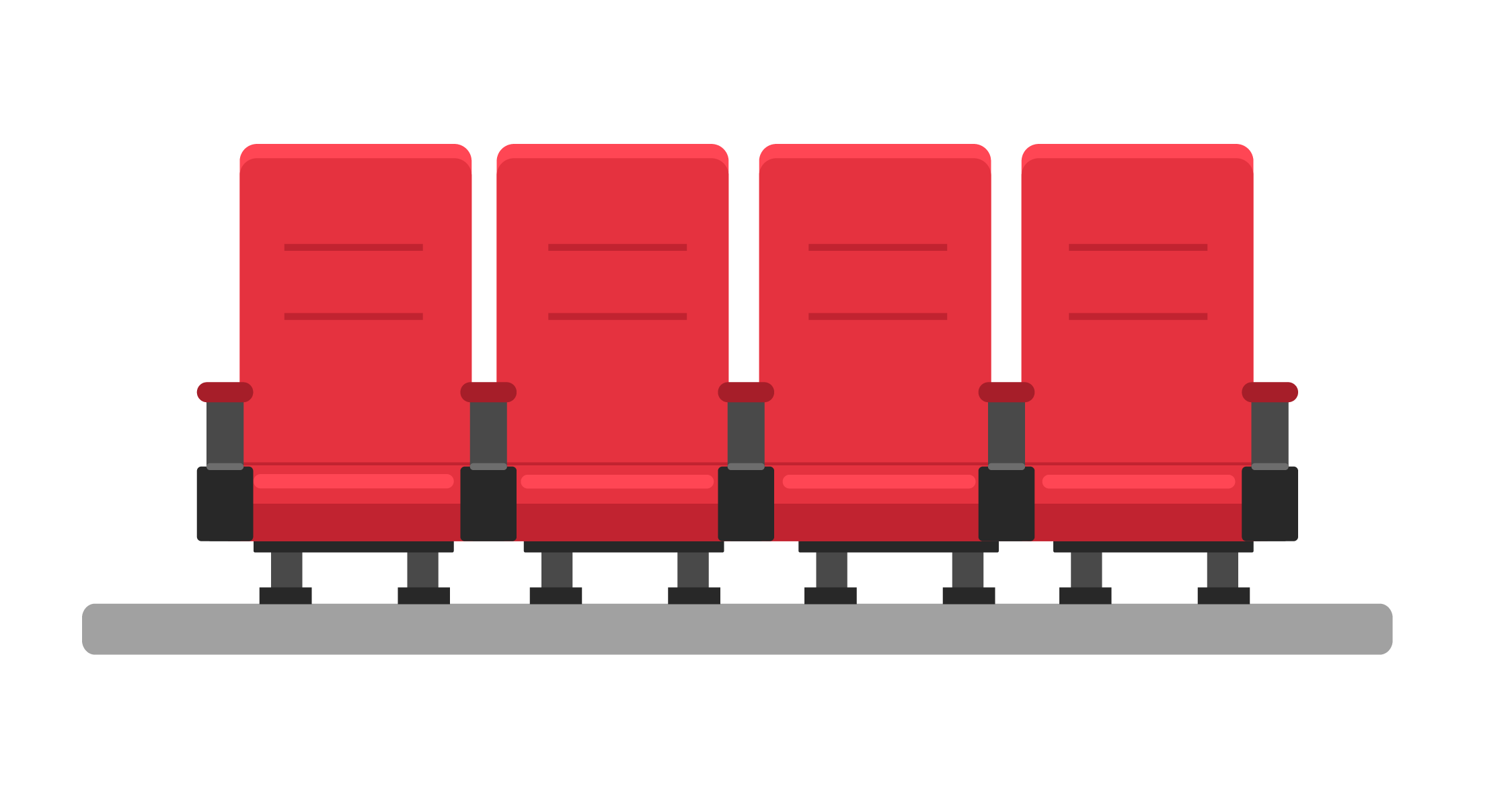 Movie theater chairs.