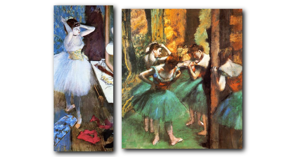 Dancer in Her Dressing Room & Pink and Green