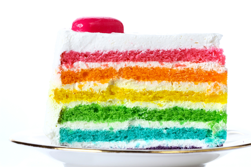 bright layer cake