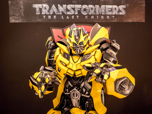 June 15, 2017: Bumblebee from Transformers: The Last Knight. It is the fifth installment of the live-action Transformers film series directed by Michael Bay at the emporium Bangkok Thailand.