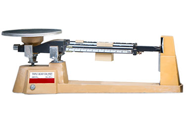 A Triple-Beam balance scale.