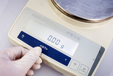 A Electronic balance scale.