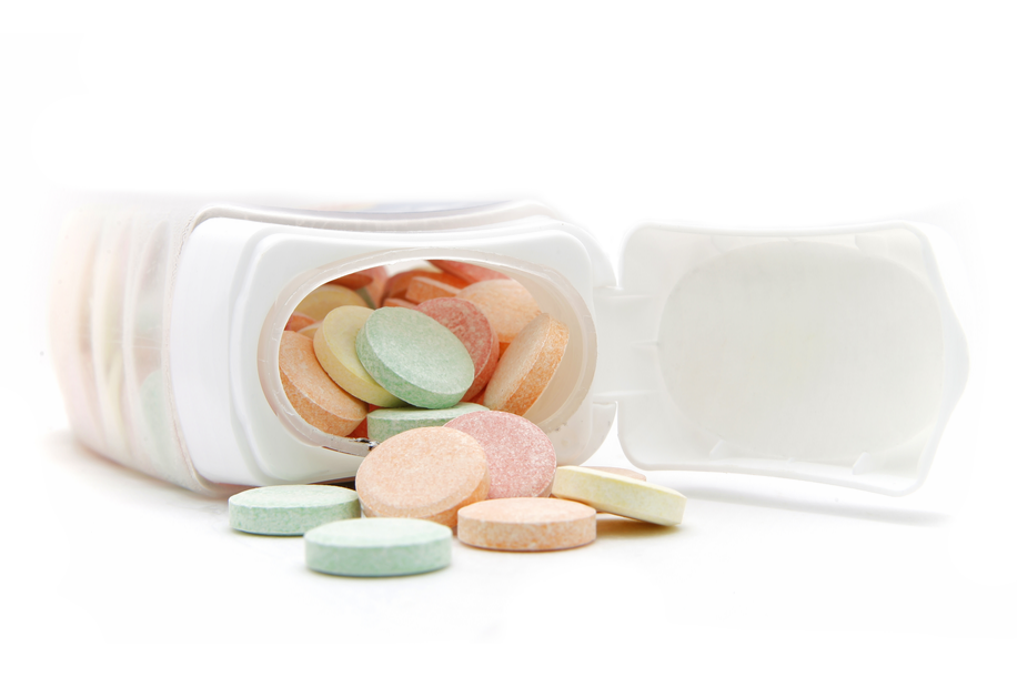 Antacid Tablets Isolated