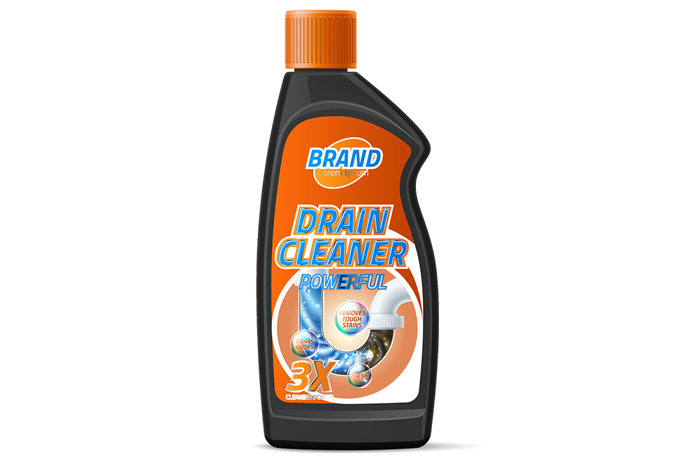 Bottle of drain cleaner