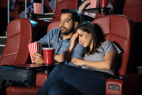 couple in a movie theater