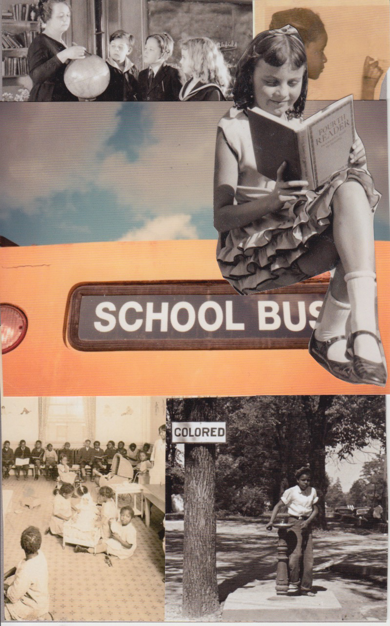 school bus collage image