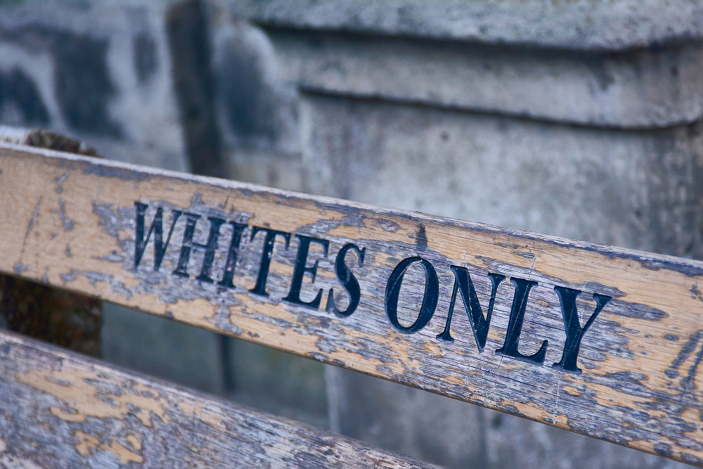White only bench in Cape Town 