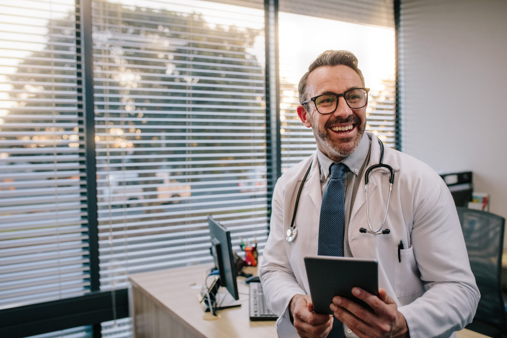 doctor sitting in his office