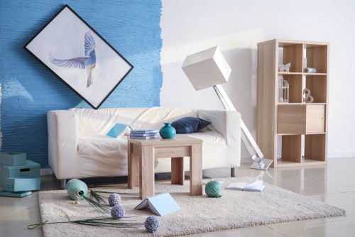 Interior of flat after earthquake