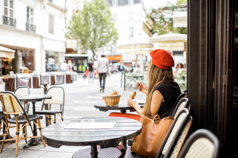woman sitting at table