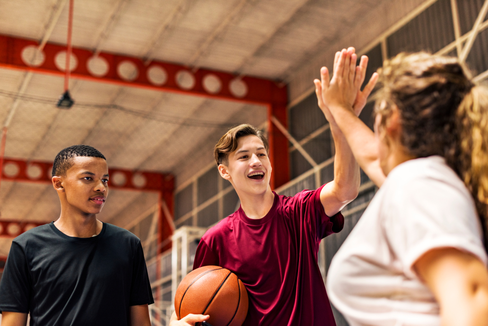 people playing basketball