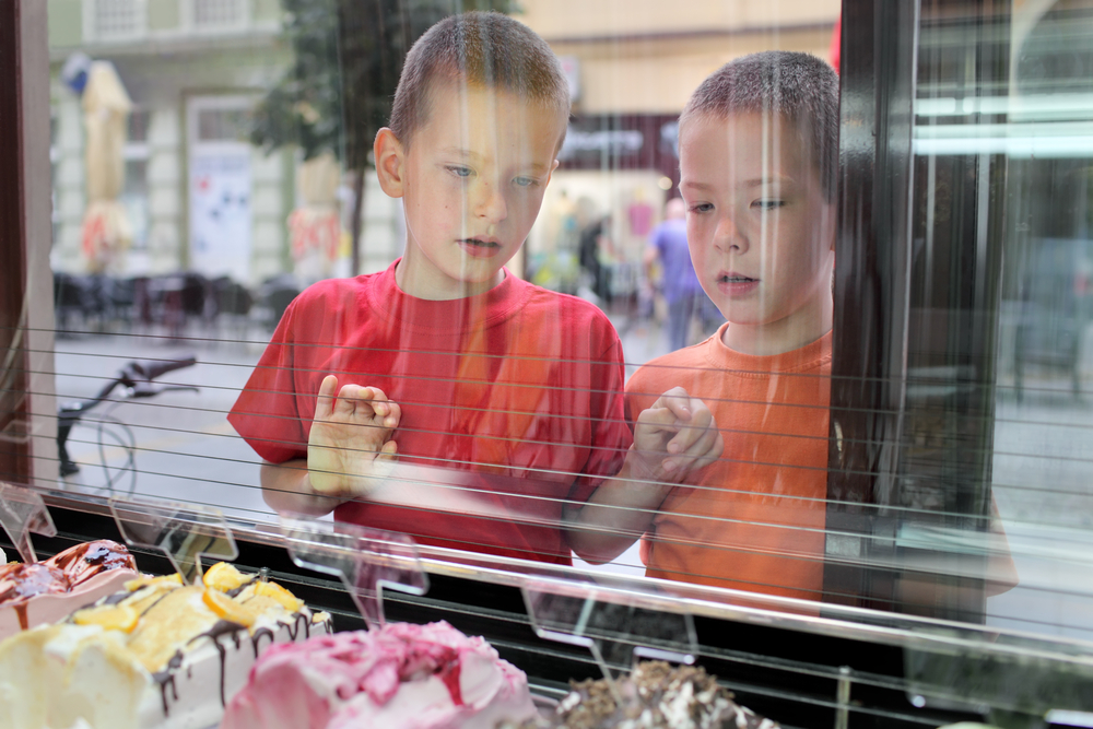 two boys at a bakery