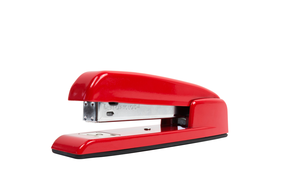 red stapler