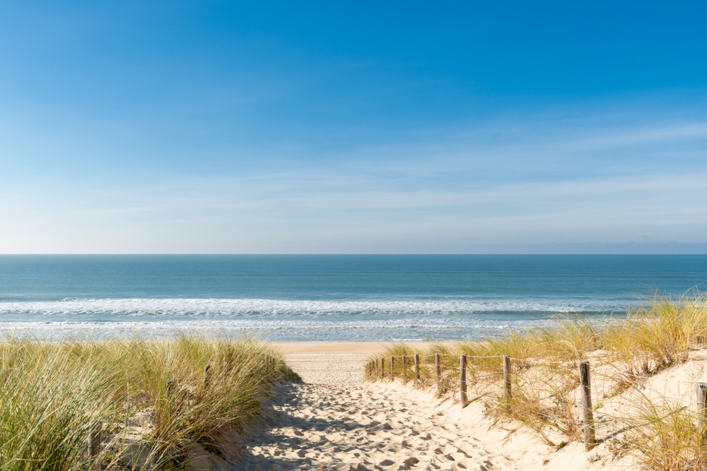 The beach at Arcachon Bay, France.