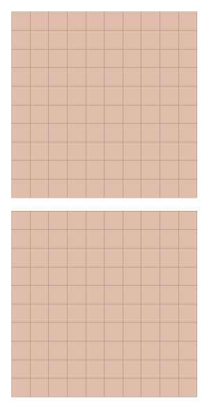 two, ten by ten grids completely shaded