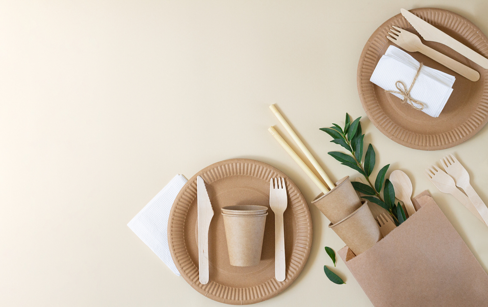 Biodegradable place settings.