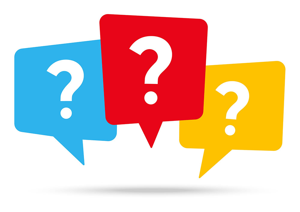 A trio of question marks.
