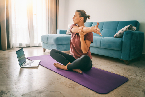 young woman doing yoga