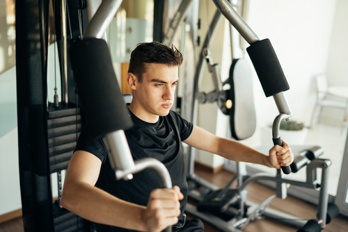 young man at the gym