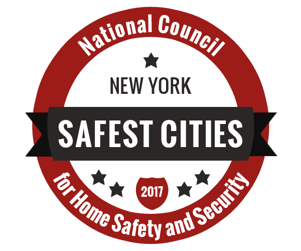 The Safest Cities in New York, 2017 National Council For Home Safety
