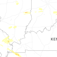 Regional Hail Map for Evansville, IN - Tuesday, November 18, 2025