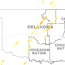 Regional Hail Map for Oklahoma City, OK - Wednesday, November 19, 2025
