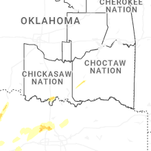 Regional Hail Map for Atoka, OK - Sunday, November 23, 2025