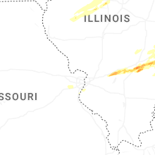 Regional Hail Map for Saint Louis, MO - Thursday, February 19, 2026