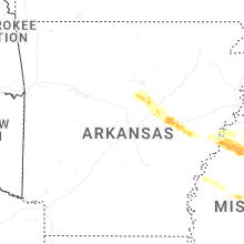 Regional Hail Map for Little Rock, AR - Thursday, February 26, 2026