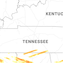Regional Hail Map for Nashville, TN - Thursday, February 26, 2026
