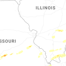 Regional Hail Map for Saint Louis, MO - Wednesday, March 4, 2026
