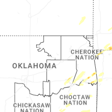 Regional Hail Map for Tulsa, OK - Wednesday, March 4, 2026