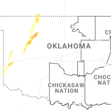 Regional Hail Map for Oklahoma City, OK - Thursday, March 5, 2026