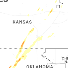 Regional Hail Map for Wichita, KS - Thursday, March 5, 2026