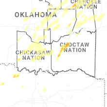 Regional Hail Map for Atoka, OK - Friday, March 6, 2026