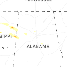 Regional Hail Map for Birmingham, AL - Monday, March 9, 2026