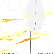 Regional Hail Map for Chicago, IL - Tuesday, March 10, 2026