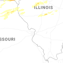 Regional Hail Map for Saint Louis, MO - Tuesday, March 10, 2026