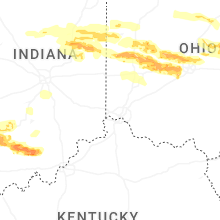 Regional Hail Map for Cincinnati, OH - Sunday, March 22, 2026