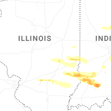 Regional Hail Map for Mattoon, IL - Sunday, March 22, 2026
