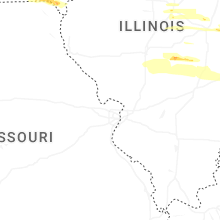 Regional Hail Map for Saint Louis, MO - Thursday, March 26, 2026