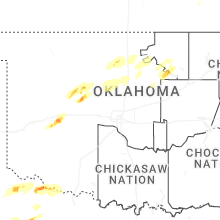 Regional Hail Map for Oklahoma City, OK - Wednesday, April 1, 2026