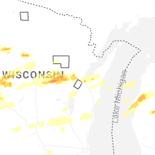 Regional Hail Map for Green Bay, WI - Monday, April 13, 2026