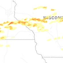 Regional Hail Map for La Crosse, WI - Monday, April 13, 2026