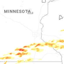 Regional Hail Map for Minneapolis, MN - Monday, April 13, 2026