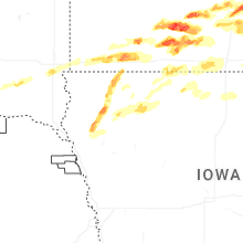 Regional Hail Map for Storm Lake, IA - Monday, April 13, 2026