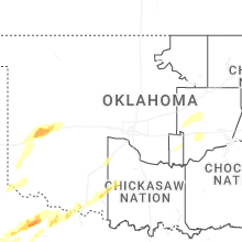 Regional Hail Map for Oklahoma City, OK - Tuesday, April 14, 2026