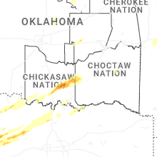Regional Hail Map for Atoka, OK - Wednesday, April 15, 2026