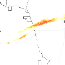 Regional Hail Map for Omaha, NE - Wednesday, April 15, 2026