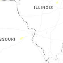 Regional Hail Map for Saint Louis, MO - Wednesday, April 15, 2026